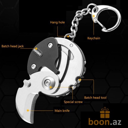 Брелок мультитул с ножом и отвертками